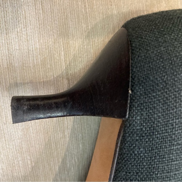 Giuseppe Zanotti  Sz 39 Black Leather Little Bow Pointy Kitten Heel Pumps Shoes - Picture 12 of 14